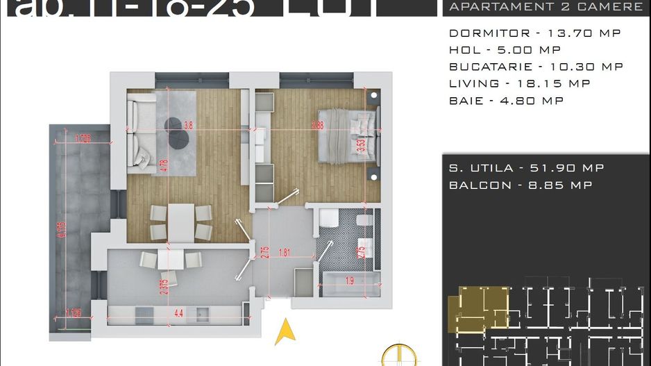 AP. 2CAM. DECOMANDAT IN NOUL PROIECT ATENA RESIDENCE / PALLDY! - Poză 1