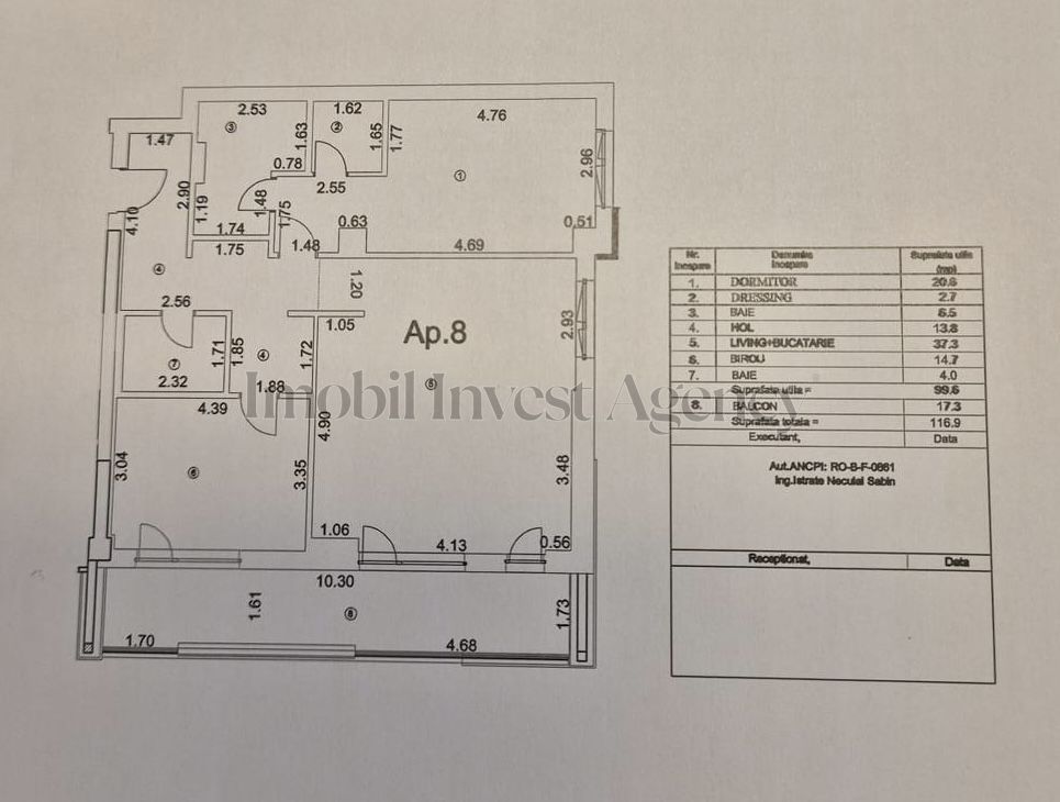Apartament cu 3 camere de vanzare in 5 Residence Forest Apartments - Schiță 36