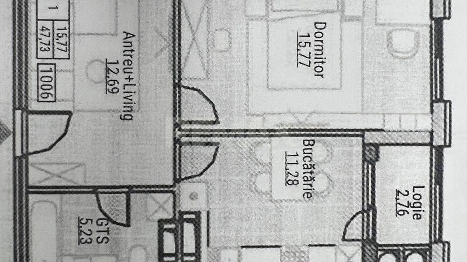 Apartament cu 1 cameră și living  în complexul rezidențial Colina Verde Residence, Durlești - Poză 4