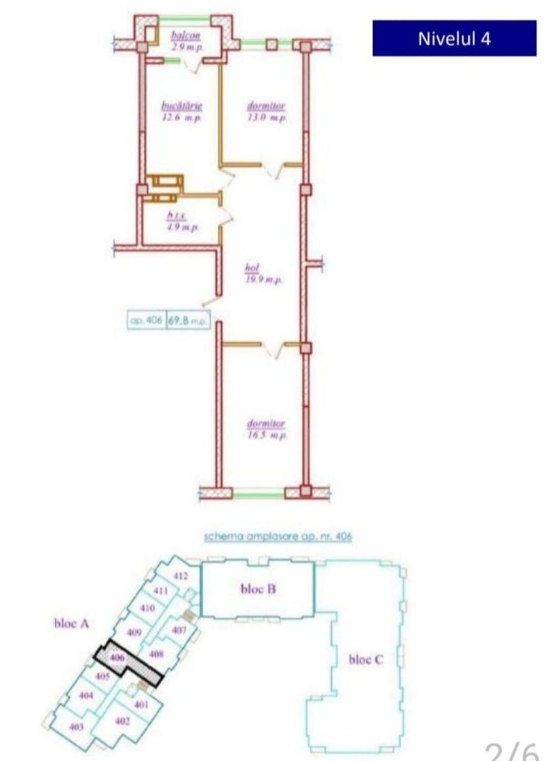 Vânzare, apartament, 2 camere, strada Nicolae Dimo, Durlești - Poză 2
