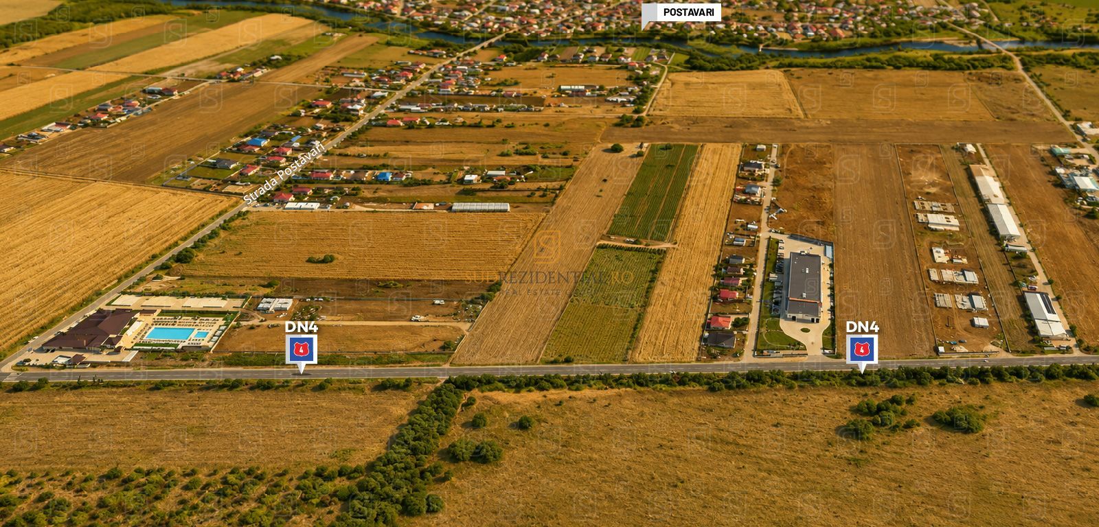 Teren intravilan de vânzare – 15.300 mp, deschidere la DN4, Frumusani - Poză 2