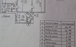 Apartament 3 camere – Nicolae Grigorescu / Piața Salajan - Schiță 9