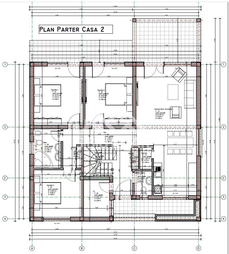 Casa un nivel cu mansarda, teren 500mp NOU - Poză 2