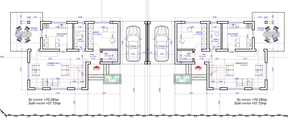 Duplex la cheie despartit prin garaj - Poză 5