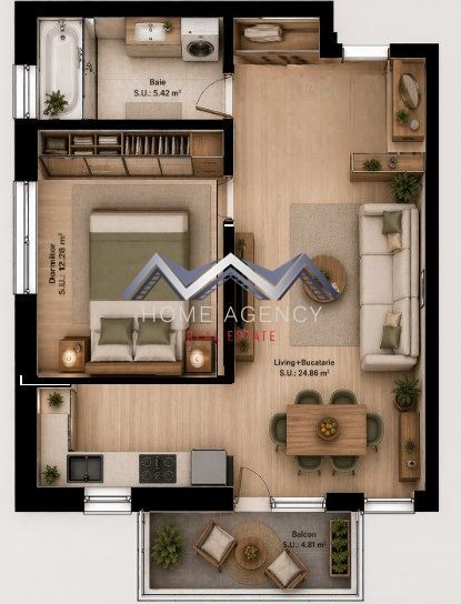 Apartament 2 camere Otopeni - bucătărie retrasă, parcare | preț final - Poză 5