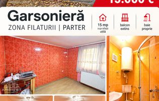 Garsoniera cu balcon si baie proprie, 15 mp, VASLUI - zona FILATURII;