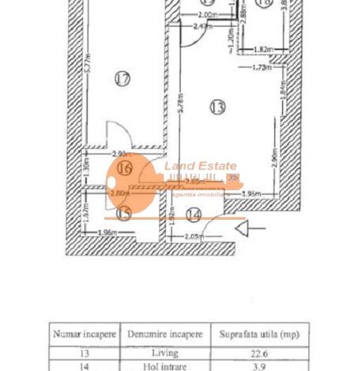 2 camere cu centrala si loc de parcare in bloc din 2020 in zona Barbu Vacarescu - Schiță 15