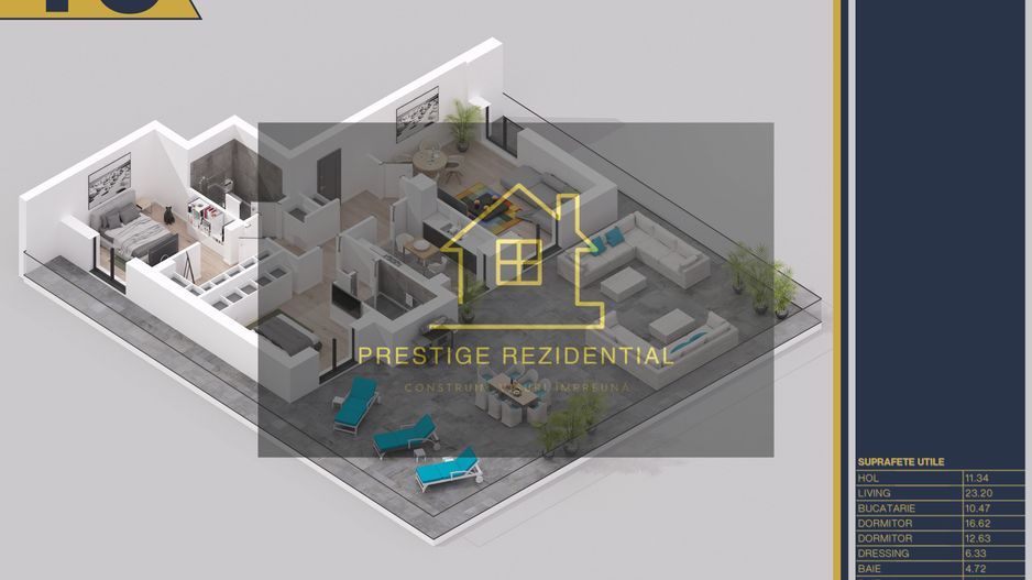 Penthouse 3 camere,Terasa 146m,Finalizat, Dezvoltator,Pallady/Titan - Poză 1