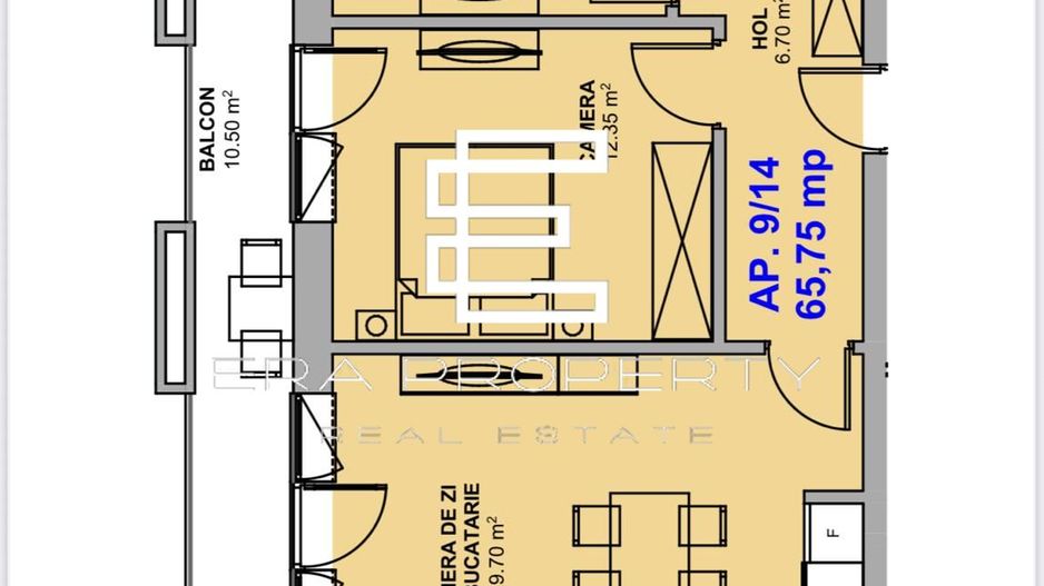 Apartament 3 camere 66mp, intabulat, Doamna Stanca, Sibiu - Schiță 9