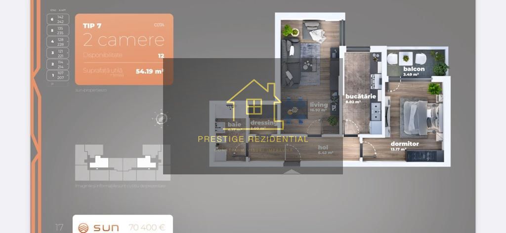 Apartament 2 cam, Direct Dez, Comision 0, OZANA - Poză 3