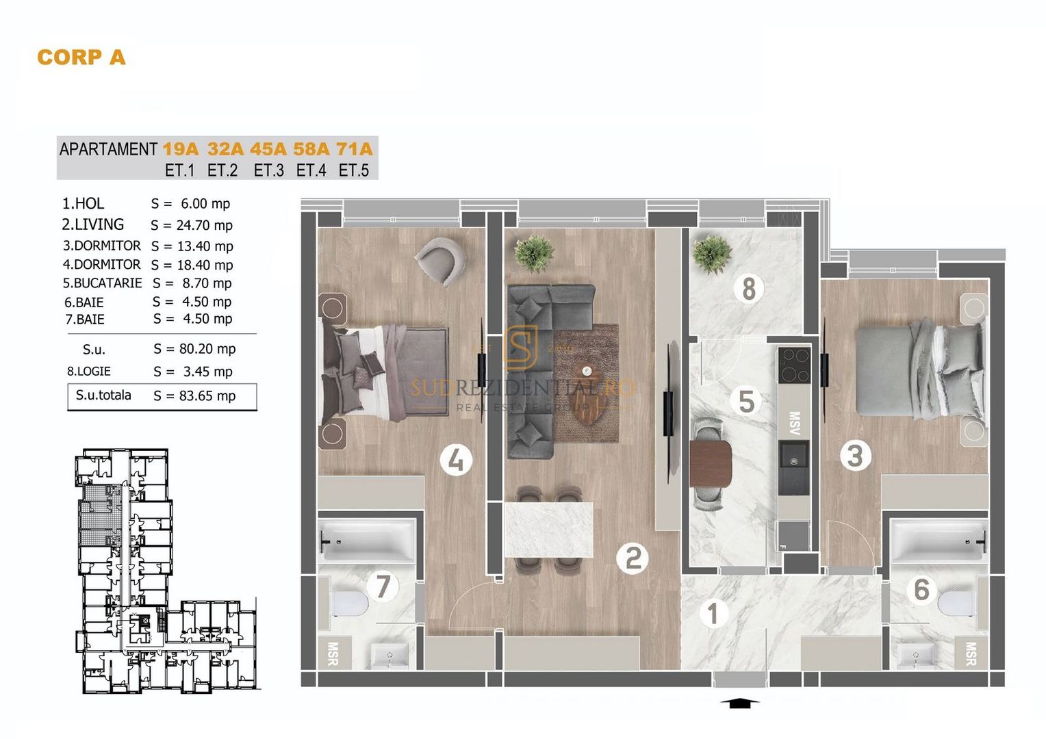 Apartament 3 camere cu finisaje premium, zona,Grand Arena Mall - Poză 8