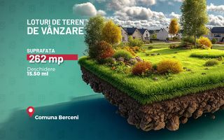 Teren intravilan 262 mp, deschidere 15.50 ml – Comuna Berceni-Vidra - Poză 1