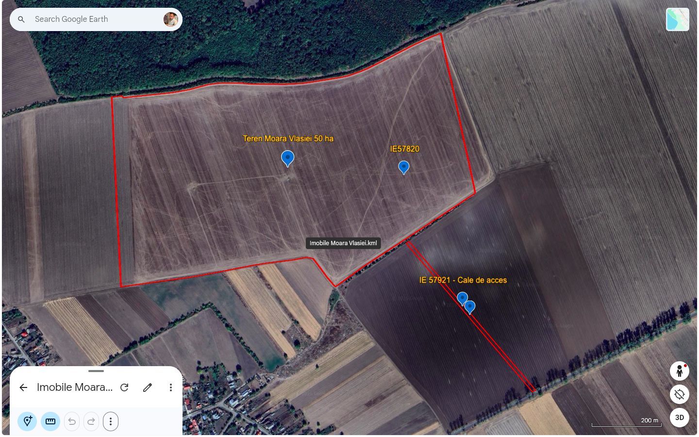 Teren intravilan 50,5 ha – Moara Vlăsiei - Poză 1