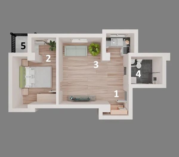 Apartamente GATA Otopeni central 2 camere, PARCARE SUBTERANA - Poză 11