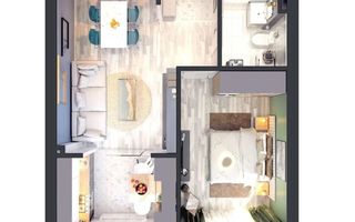 AP. 2 CAMERE HILS BRAUNER, MOBILAT MODERN, CENTRALA PROPRIE, METROU - Poză 4