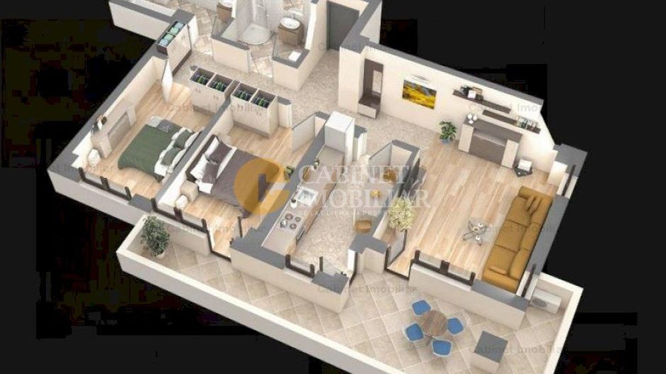 3 Camere - Bloc nou - Avans de 5% - Etaj Intermediar - Podu Ros - Poză 1