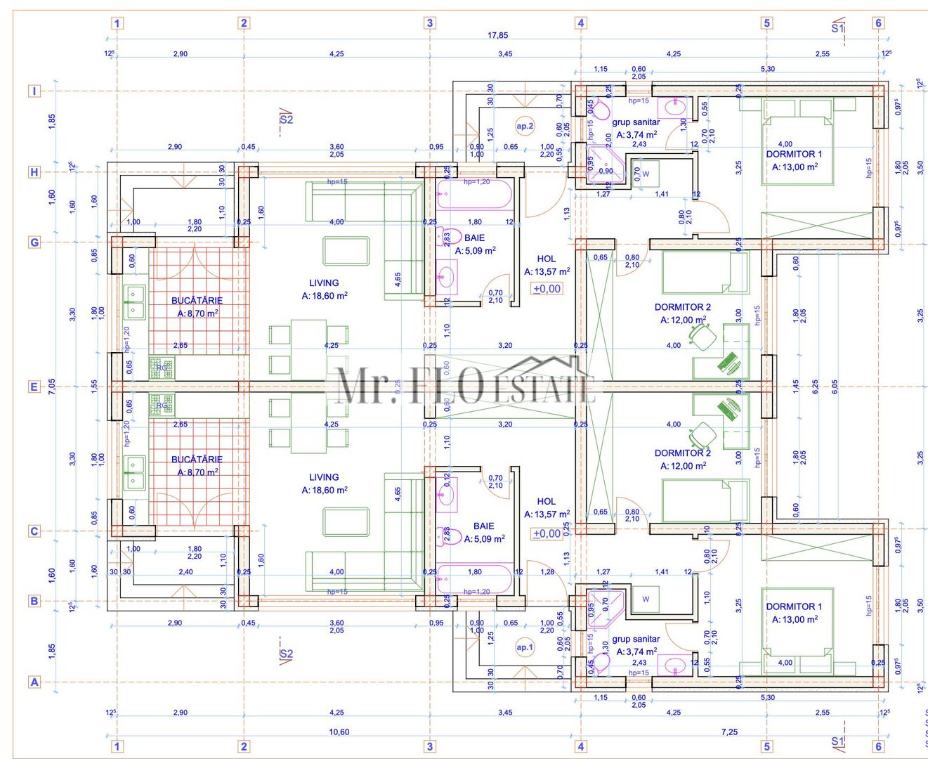 3000 E DISCOUNT - Duplex pe parter 3 camere Mosnita Noua cu Canalizare - Poză 3