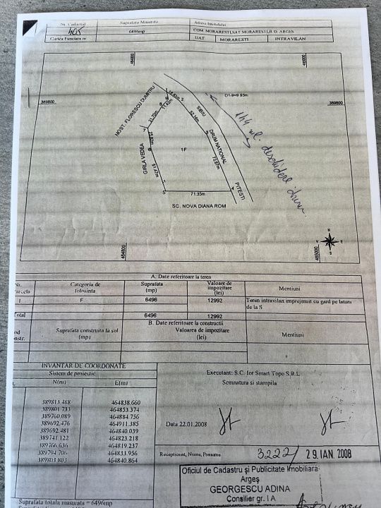 Teren intravilan 6.500 m²–Deschidere 144 ml drum european E81, km 35, Morăresti - Poză 4