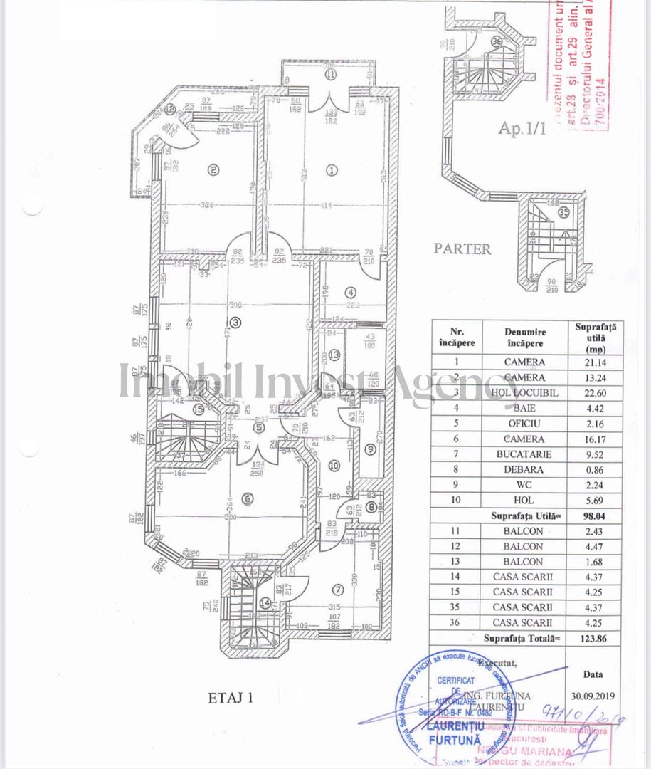 Vilă interbelică restaurată – Dorobanți Capitale 363 mp utili - Schiță 53