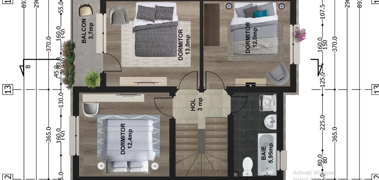 de neratat - vila la alb/4cam,2bai+parcare/centru Popesti Leordeni - Poză 16