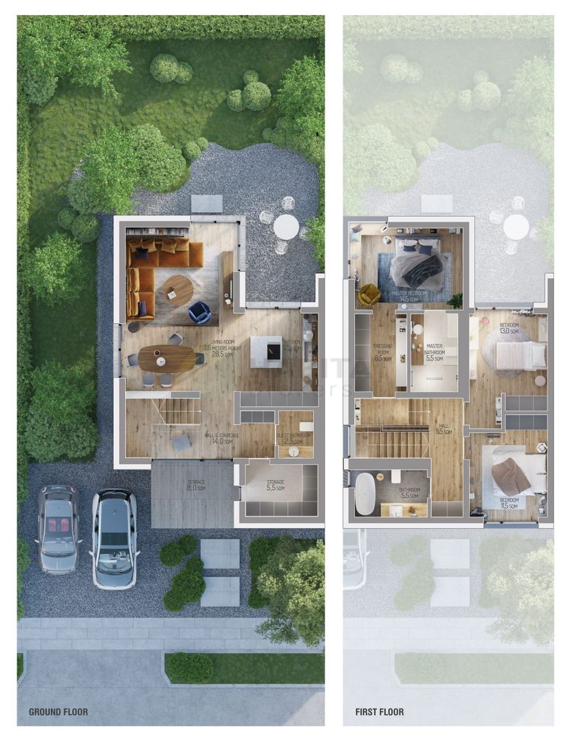 Vila tip duplex in Amber Forest, langa padure - Poză 32