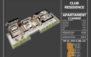 Apartament 2 camere | Terasa | Bucatarie Deschisa | - Poză 8