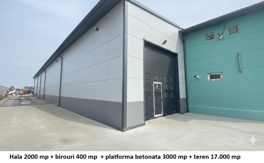 Hala + Cladire birouri + teren 17000mp + 3000 beton, toate utilitatile - Poză 2