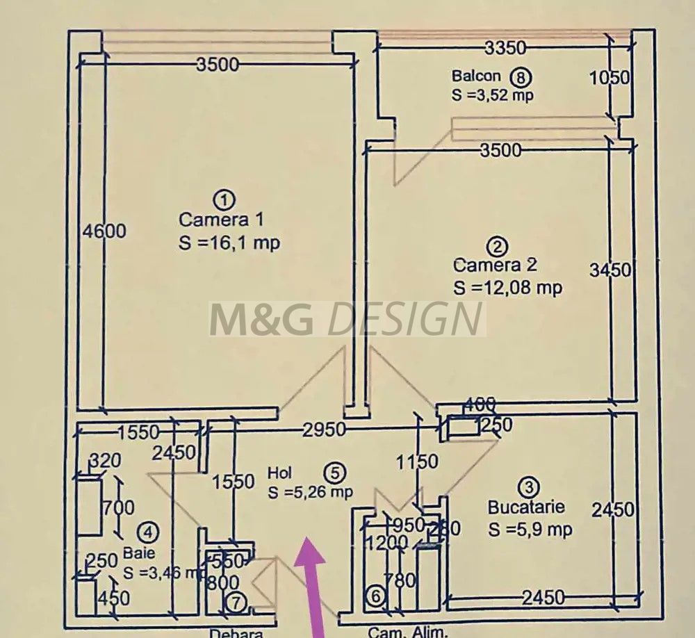 Apartament 2 camere  Dambovita decomandat - Poză 5