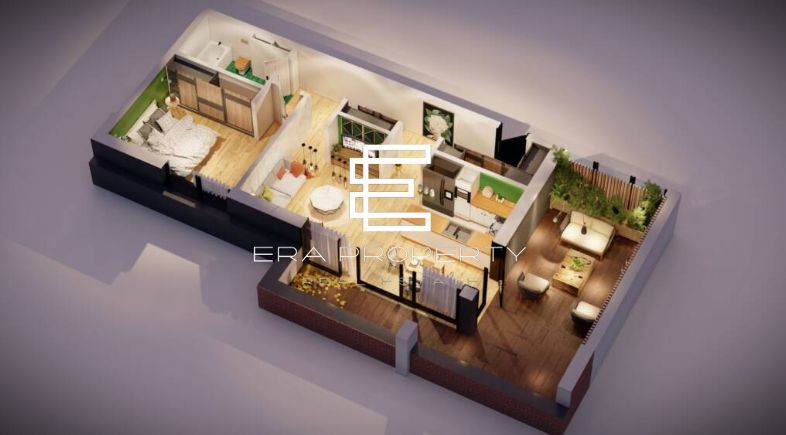 Apartament cu 2 camere , terasa 26 mp– Etaj Retras,  Sibiu - Schiță 9