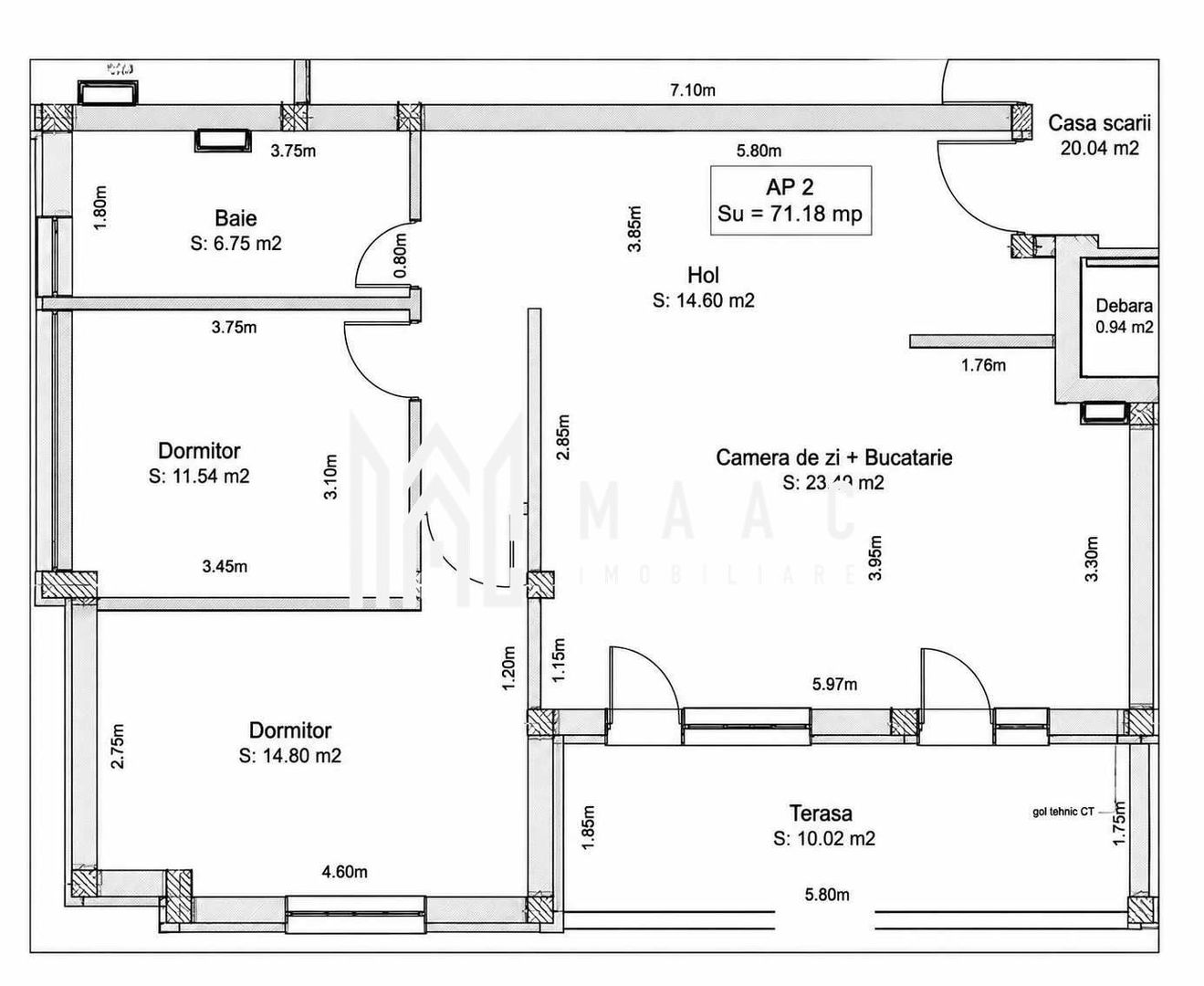 Apartament de vânzare Sibiu | 3 camere | terasă 10 mp - Poză 7