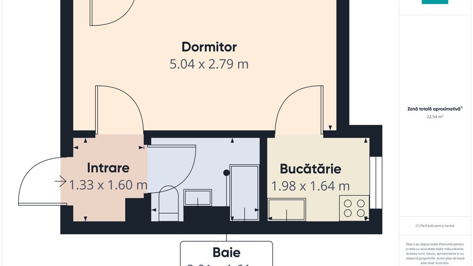 Apartament cu 1 cameră lângă universitate - Poză 7