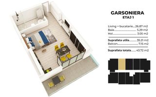 Studio spatios la cheie Sea Breeze Residence II Mamaia Nord - Poză 1