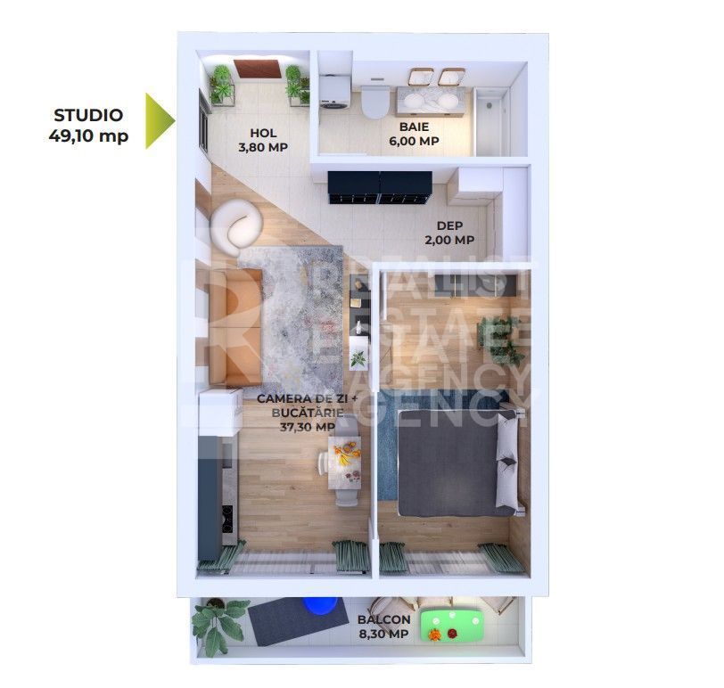 Vânzare, apartament, 1 cameră, Brașov - Schiță 6
