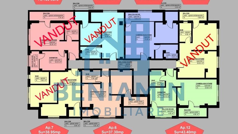 Garsoniere si apartamente bloc nou Parter+2+M -Loc de parcare inclus - Poză 8