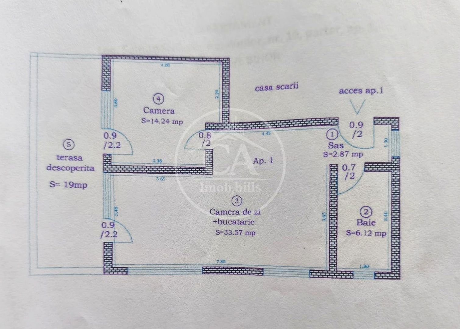 Apartament la casă de vanzare cu 2 camere si curte, Santandrei, Bihor - Poză 9