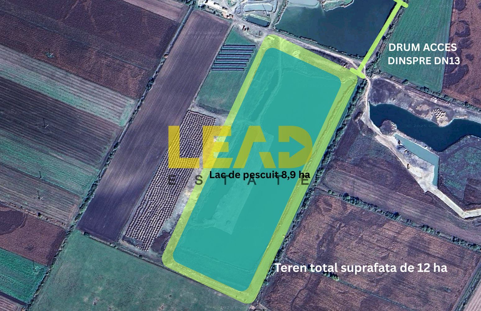 Lac de pescuit 9 ha, pe un teren intravilan de 12 ha, langa Brasov, COMISION 0% - Poză 2