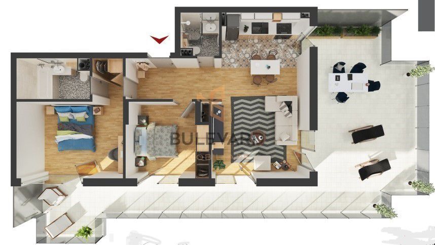 Comision 0! Penthouse 3 camere, terasa 77 mp, parcare subterana! - Schiță 11