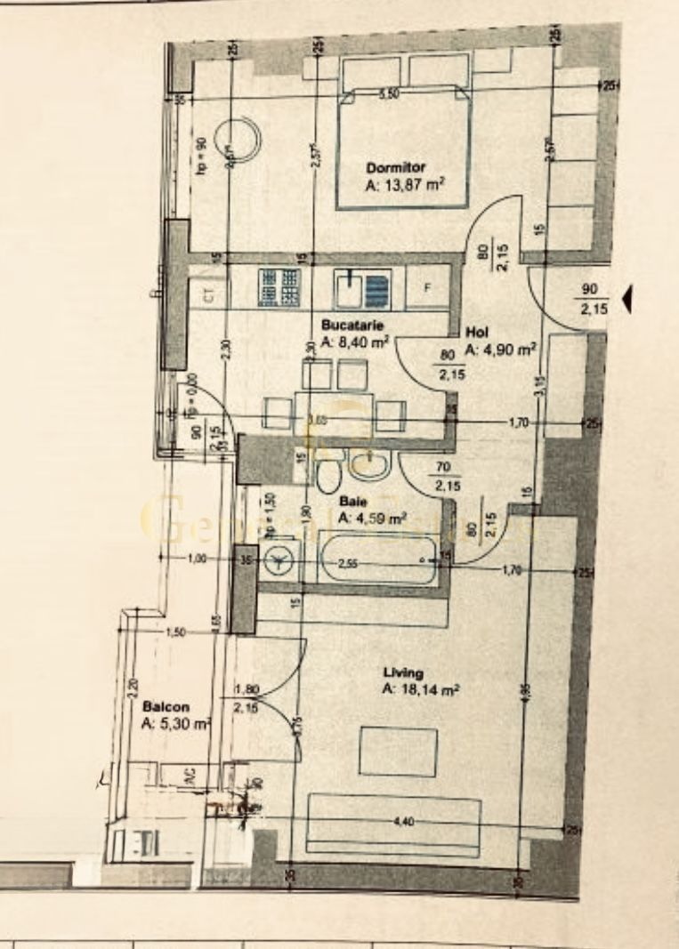 Vânzare apartament cu 2 camere, 56 m.p. în Tătărași - Evergreen Towers - Poză 20