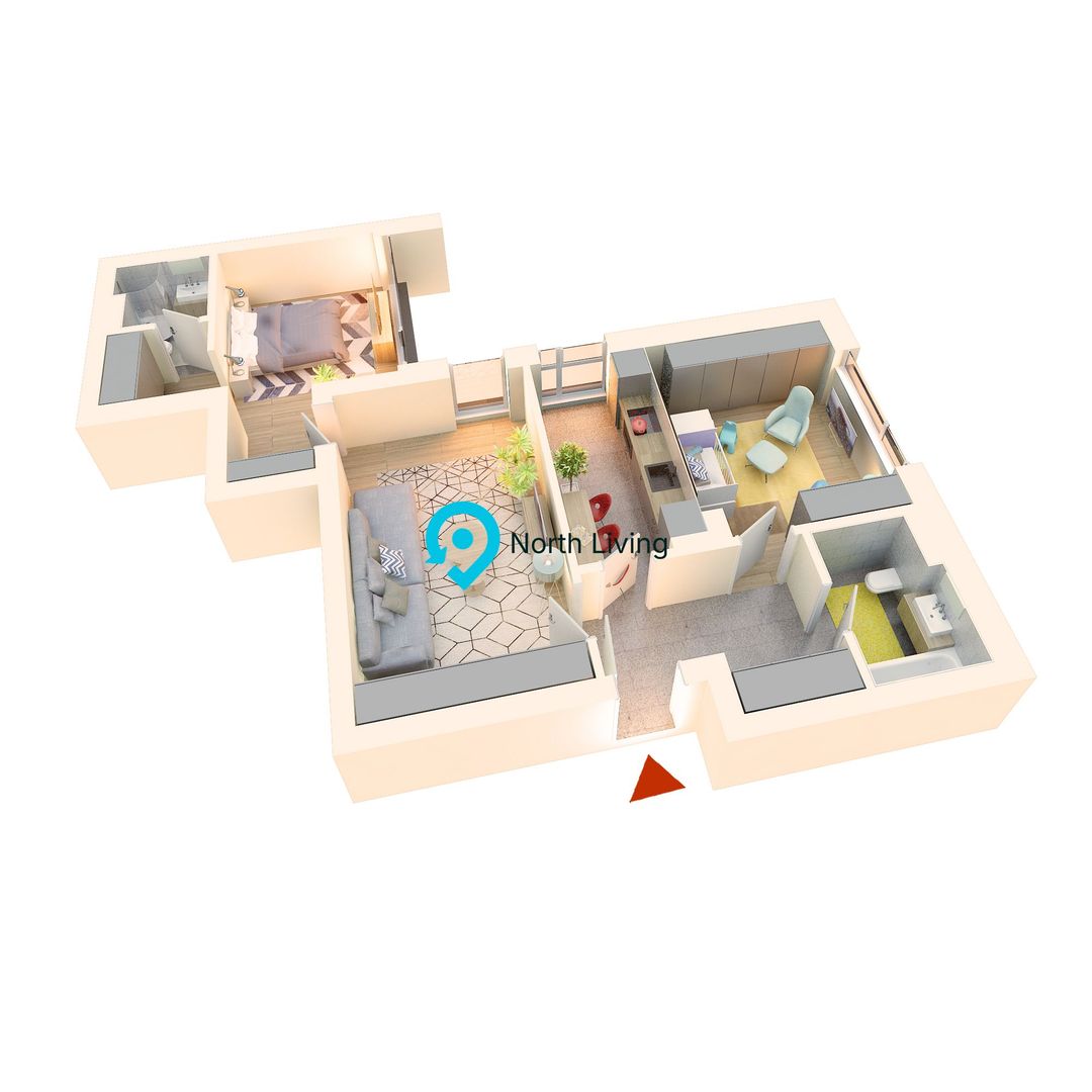 Apartament 3 camere | Ansamblu rezidential - Bucurestii Noi - Poză 15