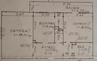 Apartament 2 camere, 52mp, balcon 9mp, cartier Zorilor - Poză 9