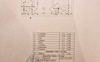 Obor | Apartament 2 camere | Bloc reabilitat | Etaj 2 | Lângă metrou - Schiță 8