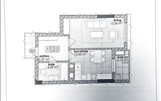Vânzare, apartament, o cameră, str. Poștei, Râșcani - Schiță 2