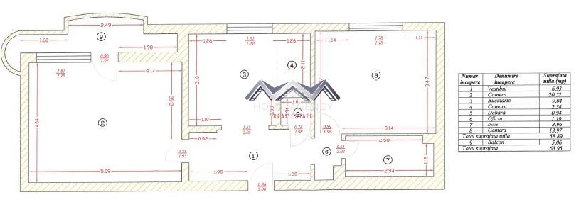 Apartament 3 camere lângă metrou - Str. Ileana Cosânzeana, parc Sebastian - Schiță 11