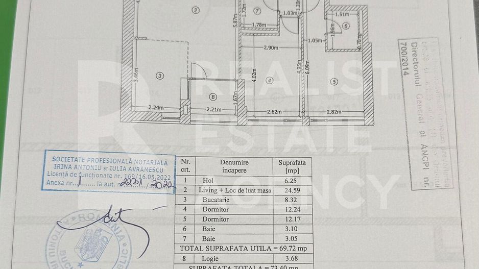 Vânzare apartament, 3 camere, Iancu Nicolae - Schiță 4