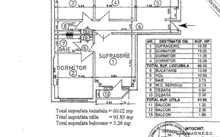 Vanzare apartament 4 camere Bld. Unirii - Fantani Bucuresti - Schiță 14
