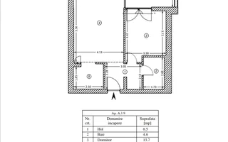 APARTAMENT PREMIUM 2 CAMERE | YACHT KID | 53MP | MOBILAT-UTILAT LUX | - Schiță 15