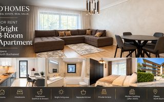 For Rent | Bright 3-Room Apartment | Modern Interior | Pipera - Poză 1