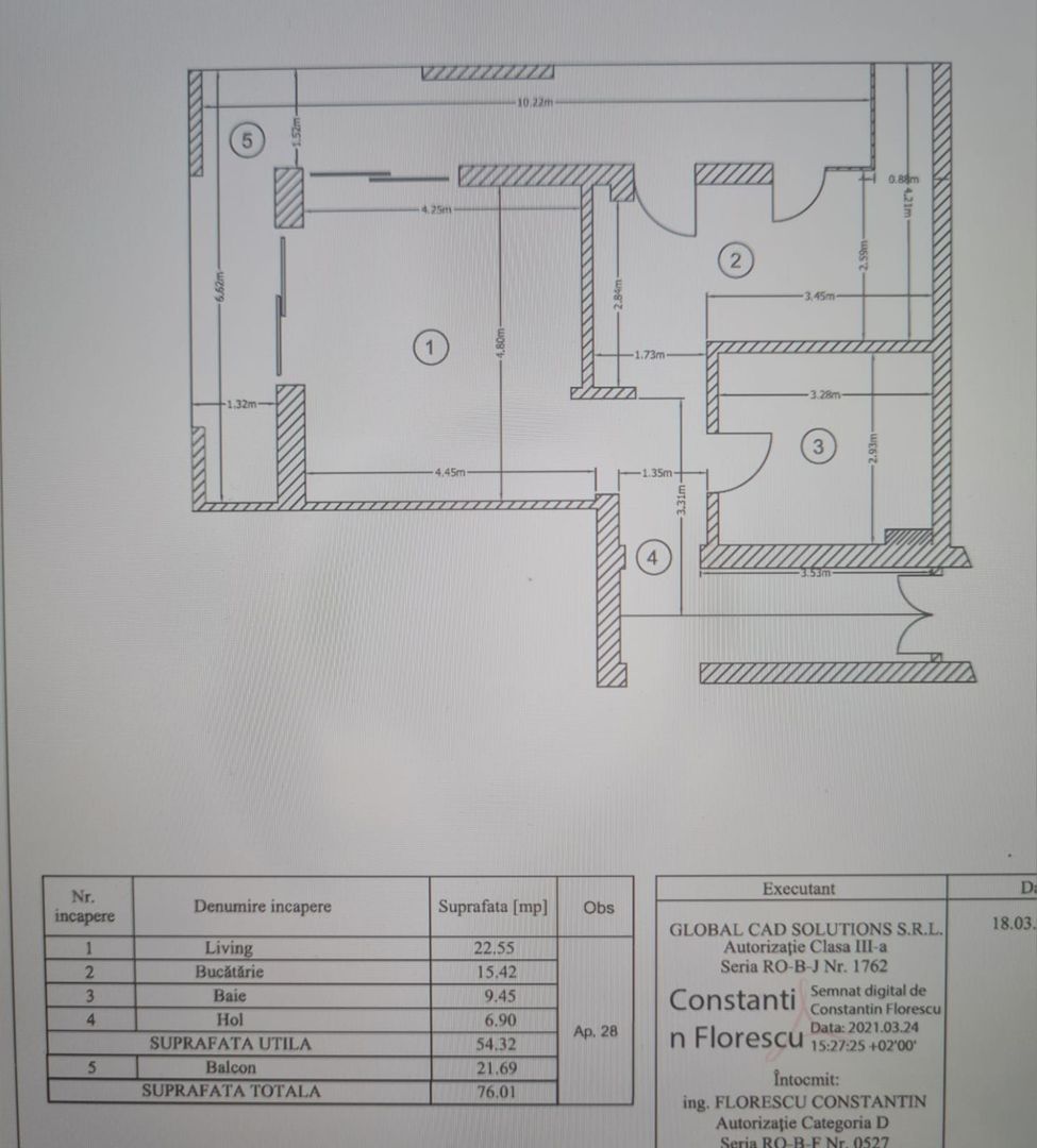 Apartament LUX | 3 camere | Pipera - Schiță 15