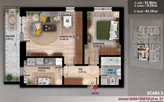 Apartament 2 cam,Finalizat, Titan-Ozana,Metrou - Poză 3