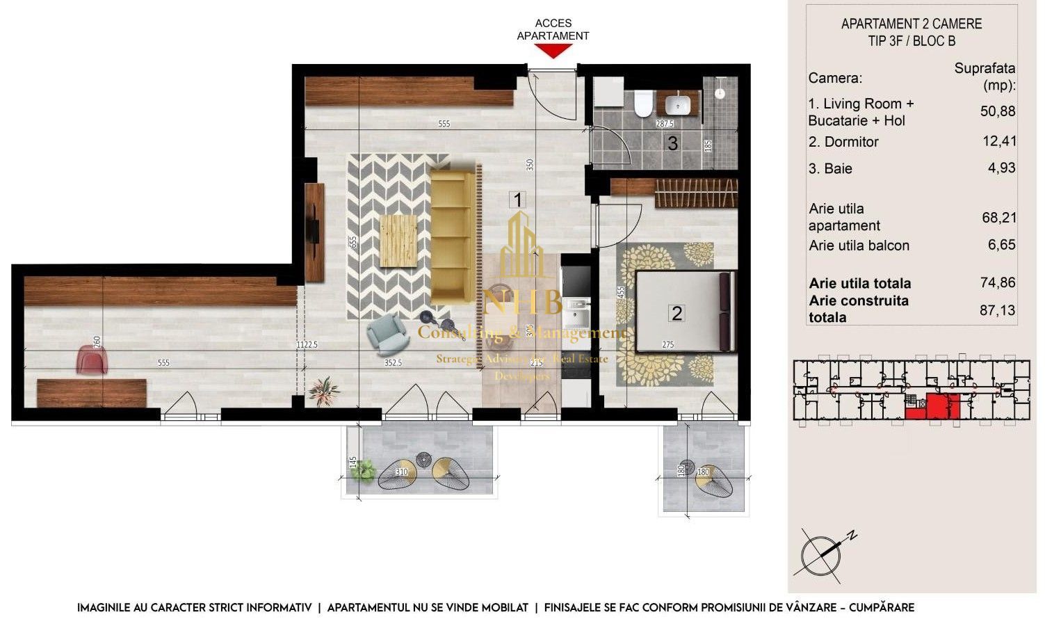 Apartament 2 camere, incalzire pardoseala - Metrou Sisesti, Comision 0 - Poză 4